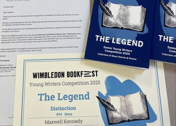 Success for Maxwell Kennedy Y11 in the Wimbledon BookFest/Un...